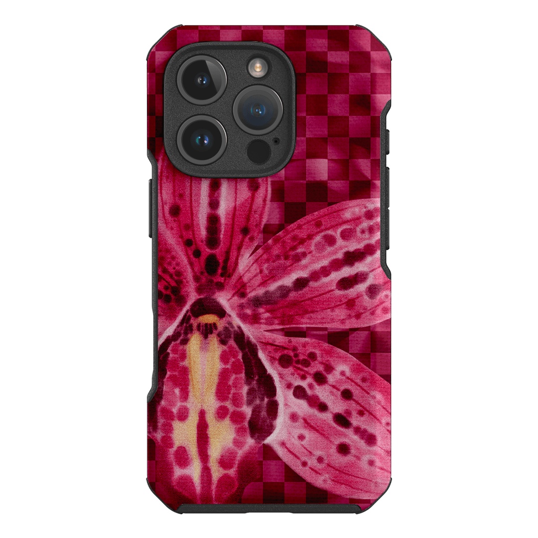 Check Orchid Printed Phone Cases iPhone 16 Pro / Toughie by Sally Hungerford - The Dairy