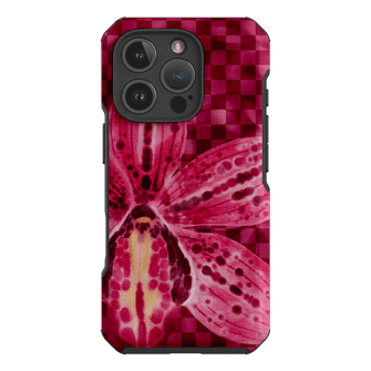 Check Orchid Printed Phone Cases iPhone 16 Pro / Toughie by Sally Hungerford - The Dairy