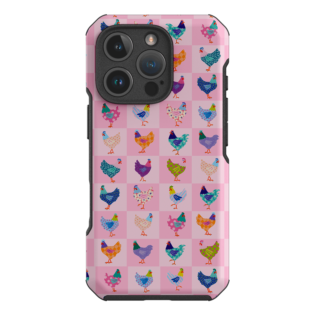 Checkered Chickens Printed Phone Cases iPhone 16 Pro / Toughie by Kayla Henley - The Dairy