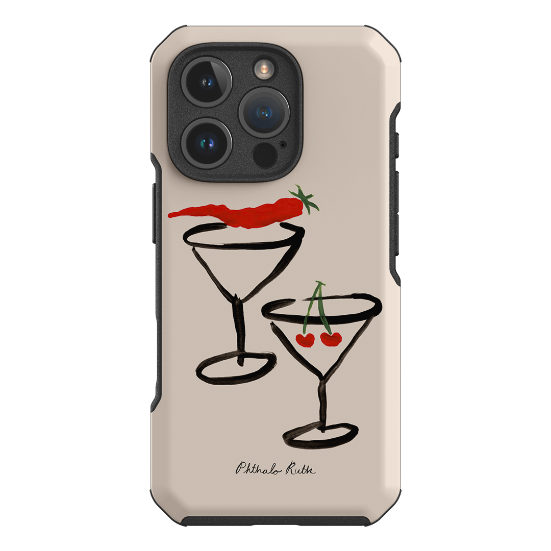 Chili Cherry Printed Phone Cases iPhone 16 Pro / Toughie by Phthalo Ruth - The Dairy