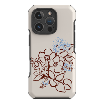 Cream Posy Printed Phone Cases iPhone 16 Pro / Toughie by Typoflora - The Dairy
