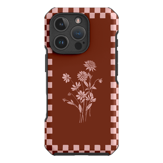 Dahlia Check Printed Phone Cases iPhone 16 Pro / Toughie by Typoflora - The Dairy