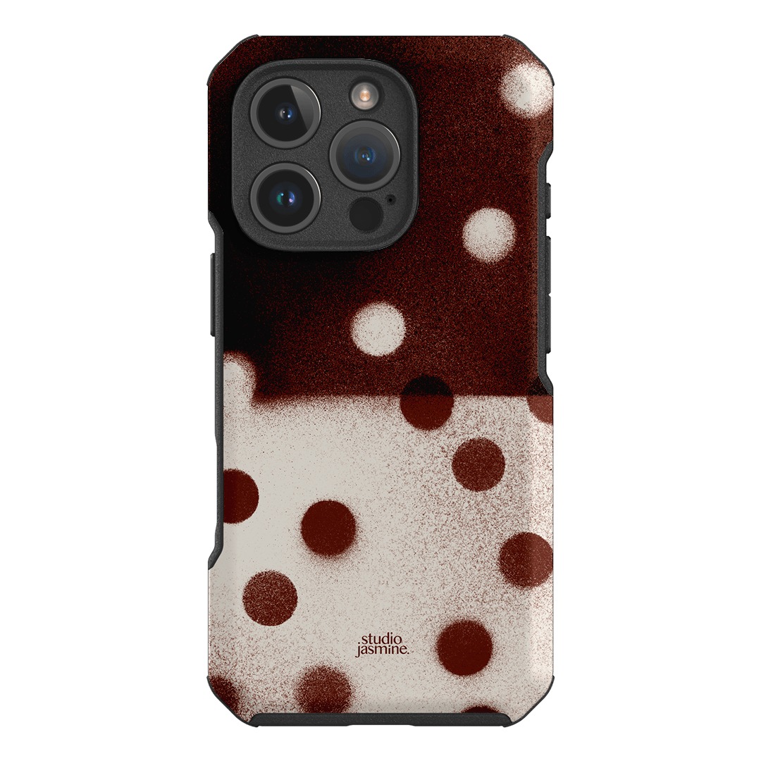 Espresso Polka Dot Printed Phone Cases iPhone 16 Pro / Toughie by Jasmine Dowling - The Dairy