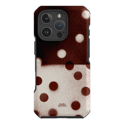 Espresso Polka Dot Printed Phone Cases iPhone 16 Pro / Toughie by Jasmine Dowling - The Dairy