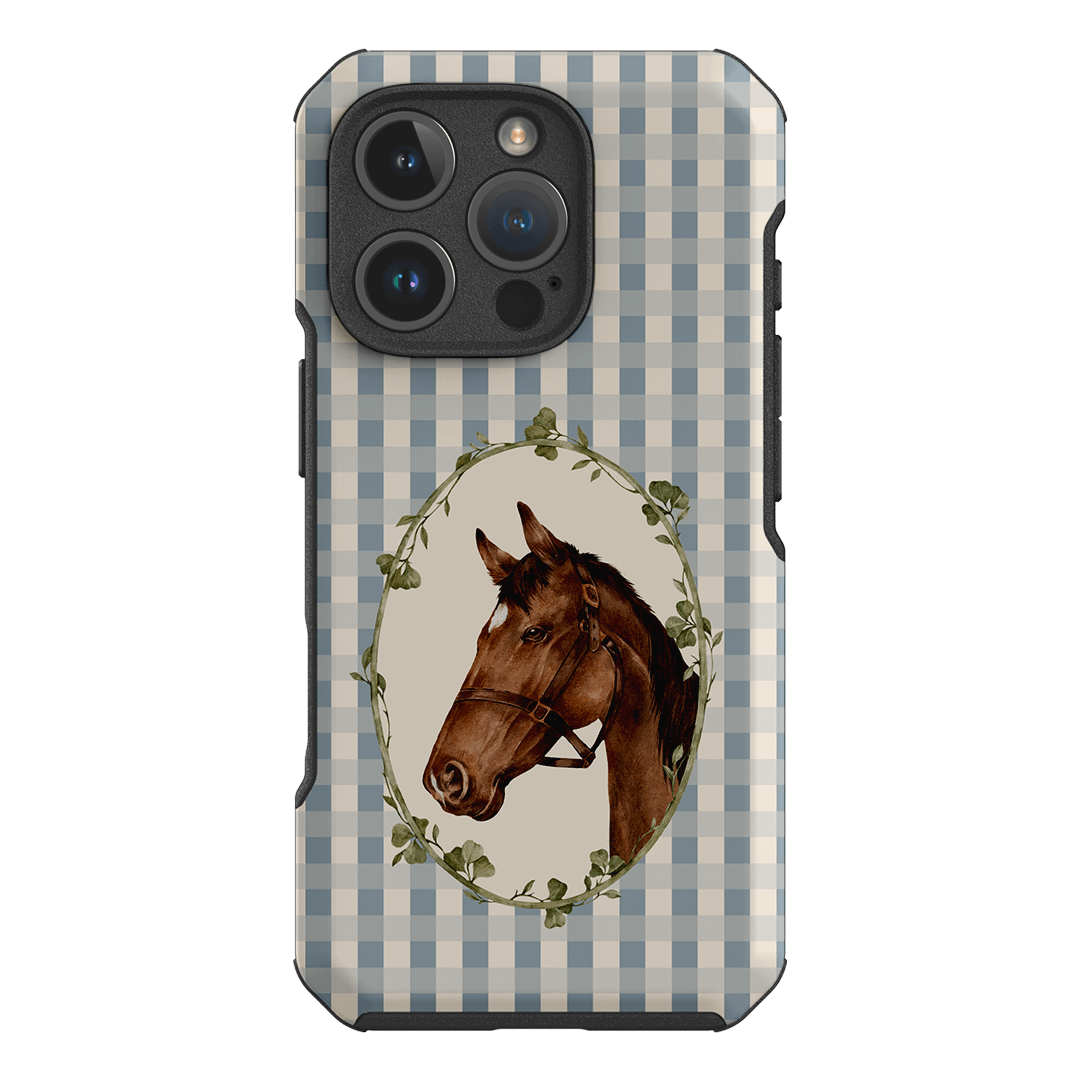 Gingham Horse Printed Phone Cases iPhone 16 Pro / Toughie by Kasiags Art - The Dairy