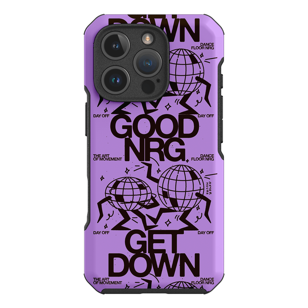 Good Energy in Purple Printed Phone Cases iPhone 16 Pro / Toughie by After Hours - The Dairy