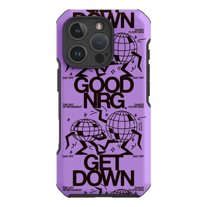 Good Energy in Purple Printed Phone Cases iPhone 16 Pro / Toughie by After Hours - The Dairy