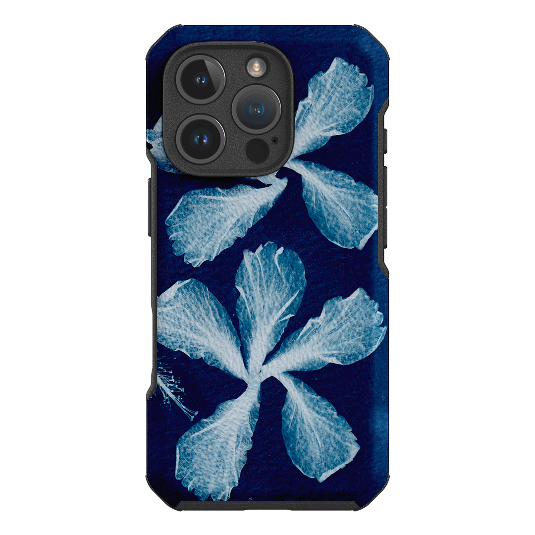 Hibiscus Cyanotype Printed Phone Cases iPhone 16 Pro / Toughie by Sally Hungerford - The Dairy