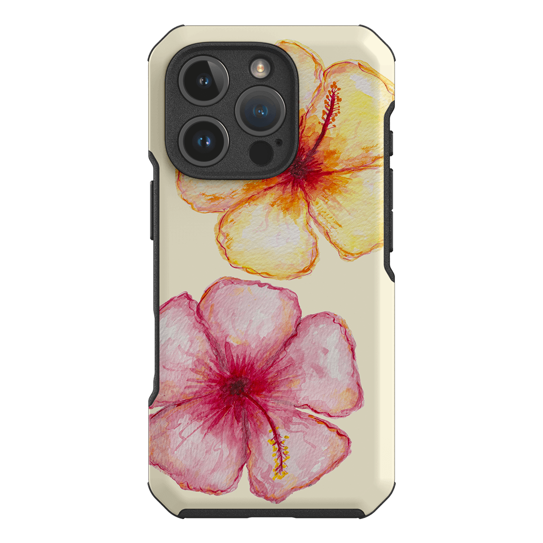 Hibiscus Flower Yellow Printed Phone Cases iPhone 16 Pro / Toughie by BG. Studio - The Dairy