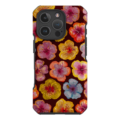Hibiscus Holiday Rouge Printed Phone Cases iPhone 16 Pro / Toughie by BG. Studio - The Dairy