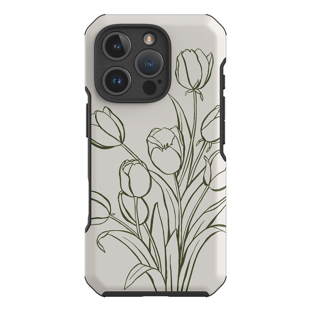 Inked Tulips Printed Phone Cases iPhone 16 Pro / Toughie by Typoflora - The Dairy