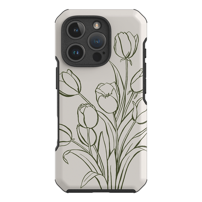 Inked Tulips Printed Phone Cases iPhone 16 Pro / Toughie by Typoflora - The Dairy