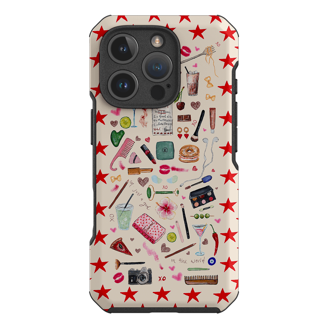 Just A Girl Printed Phone Cases iPhone 16 Pro / Toughie by BG. Studio - The Dairy