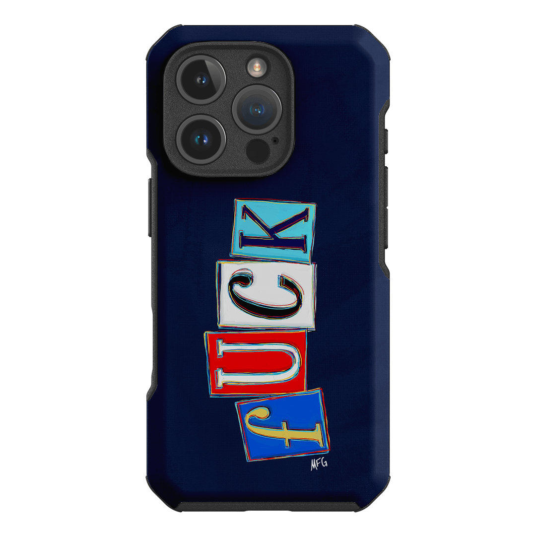 Lil Fcks Blue Printed Phone Cases iPhone 16 Pro / Toughie by Margarbs Art - The Dairy