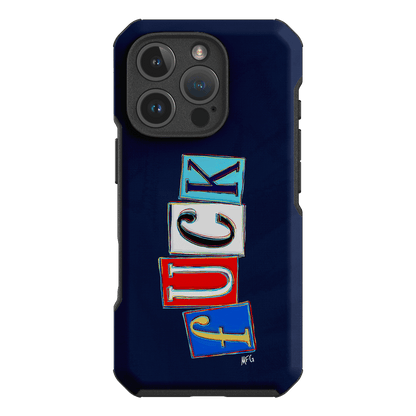 Lil Fcks Blue Printed Phone Cases iPhone 16 Pro / Toughie by Margarbs Art - The Dairy