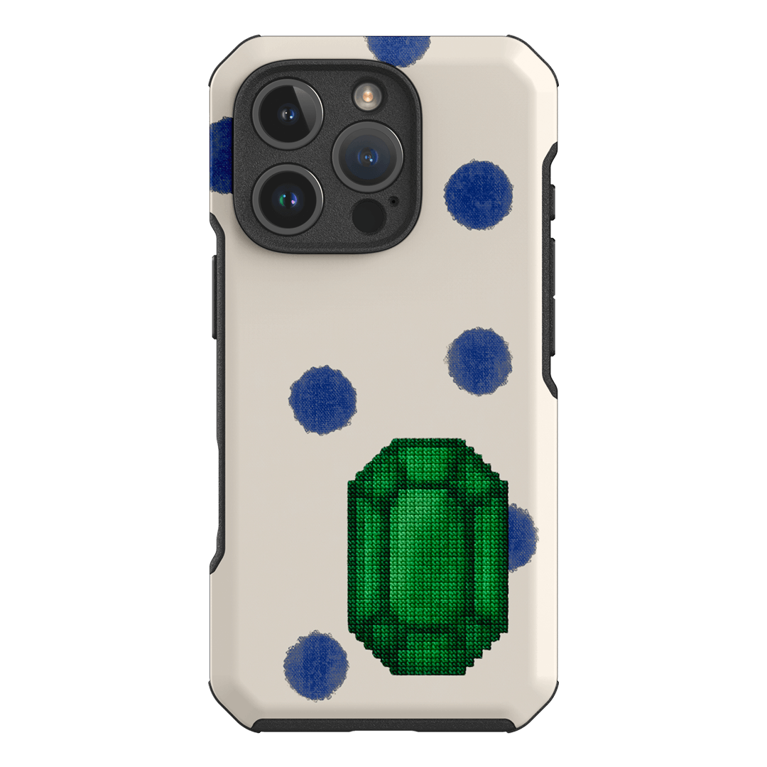 May Emerald Printed Phone Cases iPhone 16 Pro / Toughie by Joiana - The Dairy