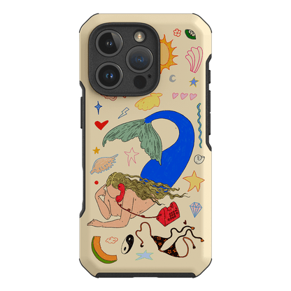 Mermaid Salad Cream Printed Phone Cases iPhone 16 Pro / Toughie by Easty Beasty - The Dairy