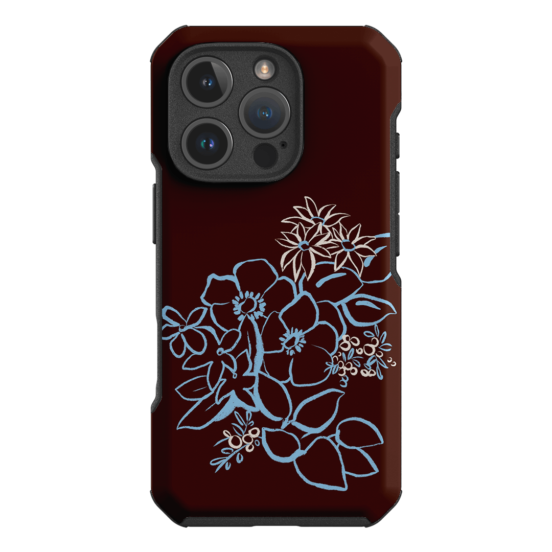 Mocha Posy Printed Phone Cases iPhone 16 Pro / Toughie by Typoflora - The Dairy
