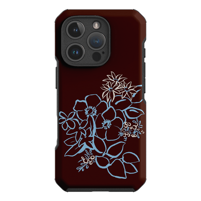 Mocha Posy Printed Phone Cases iPhone 16 Pro / Toughie by Typoflora - The Dairy