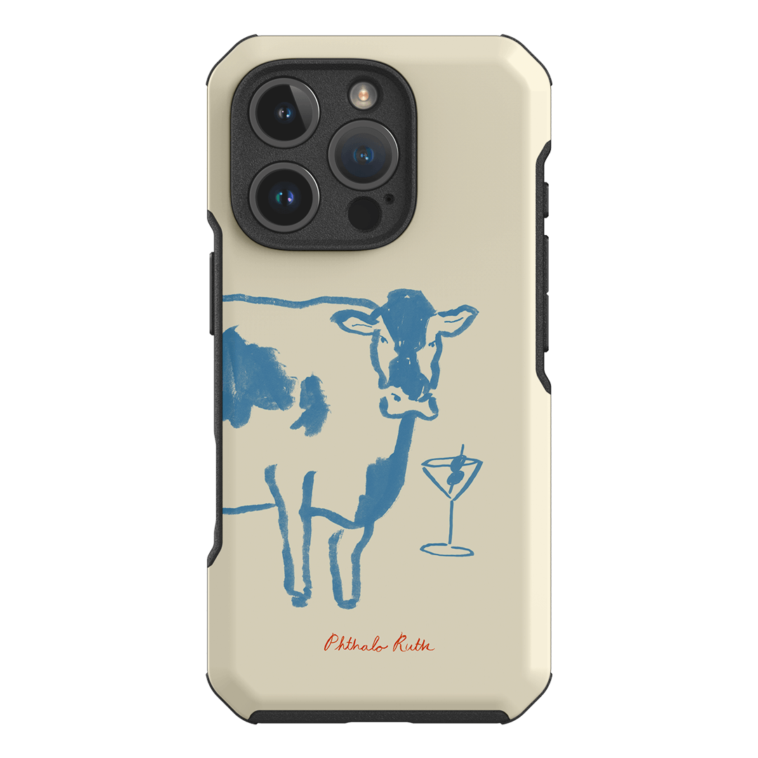 Mootini Blue Printed Phone Cases iPhone 16 Pro / Toughie by Phthalo Ruth - The Dairy