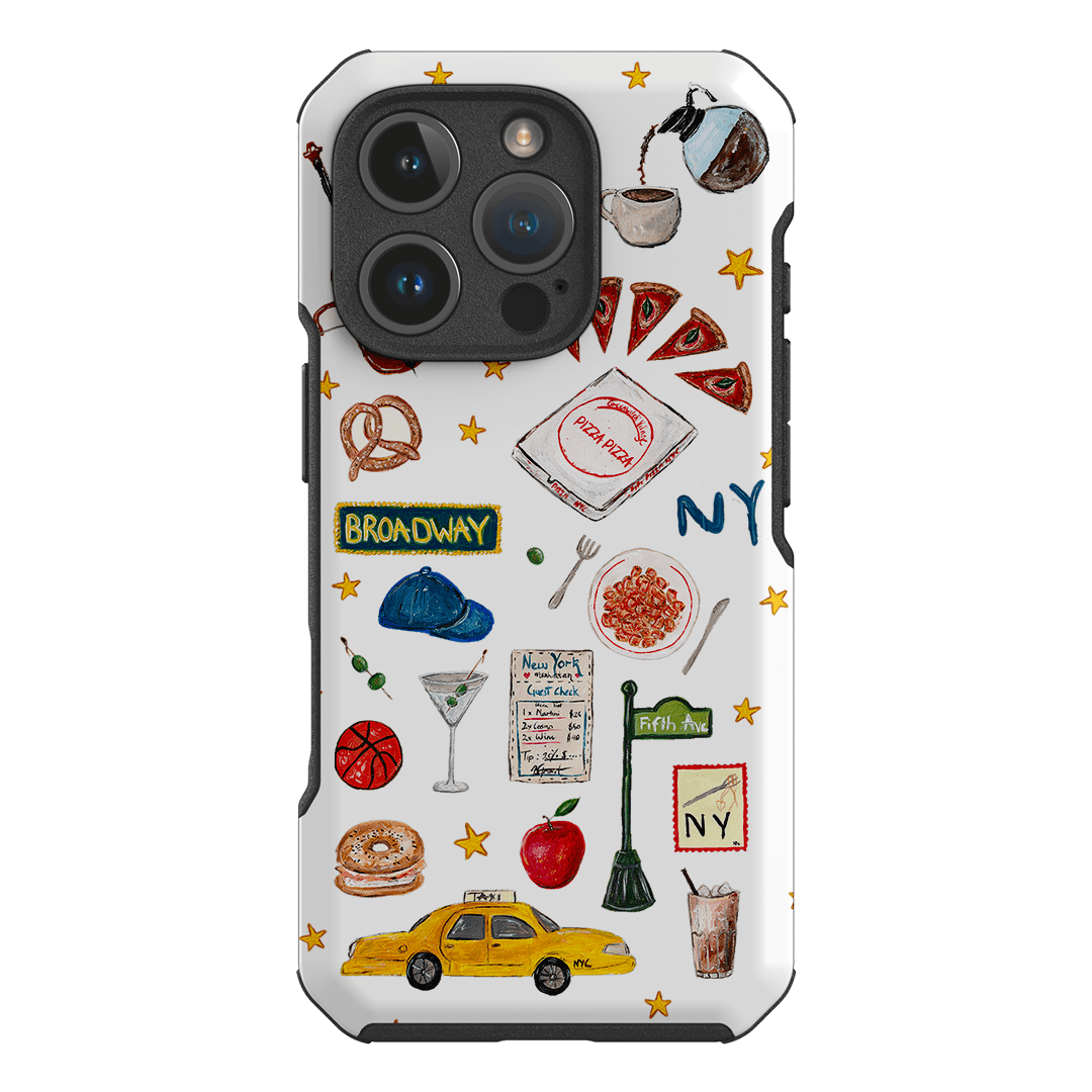 NYC White Printed Phone Cases iPhone 16 Pro / Toughie by BG. Studio - The Dairy