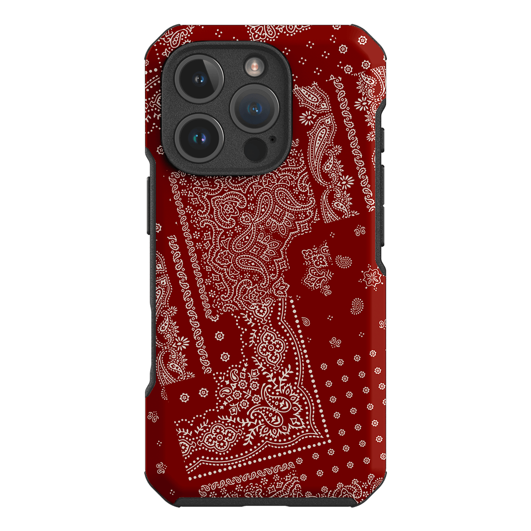 Paisley Crimson Printed Phone Cases iPhone 16 Pro / Toughie by The Dairy - The Dairy