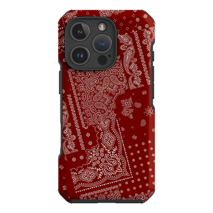 Paisley Crimson Printed Phone Cases iPhone 16 Pro / Toughie by The Dairy - The Dairy