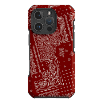 Paisley Crimson Printed Phone Cases iPhone 16 Pro / Toughie by The Dairy - The Dairy