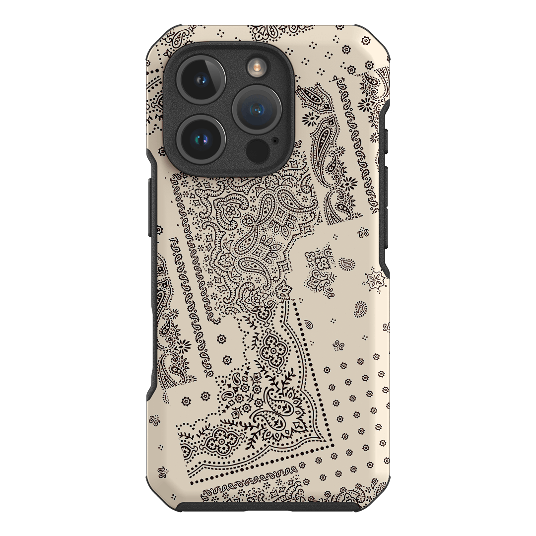 Paisley Ecru Printed Phone Cases iPhone 16 Pro / Toughie by The Dairy - The Dairy