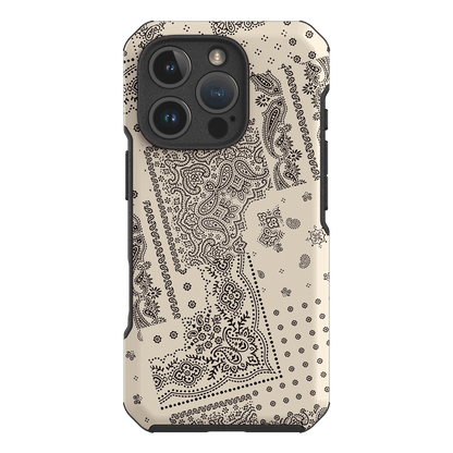 Paisley Ecru Printed Phone Cases iPhone 16 Pro / Toughie by The Dairy - The Dairy