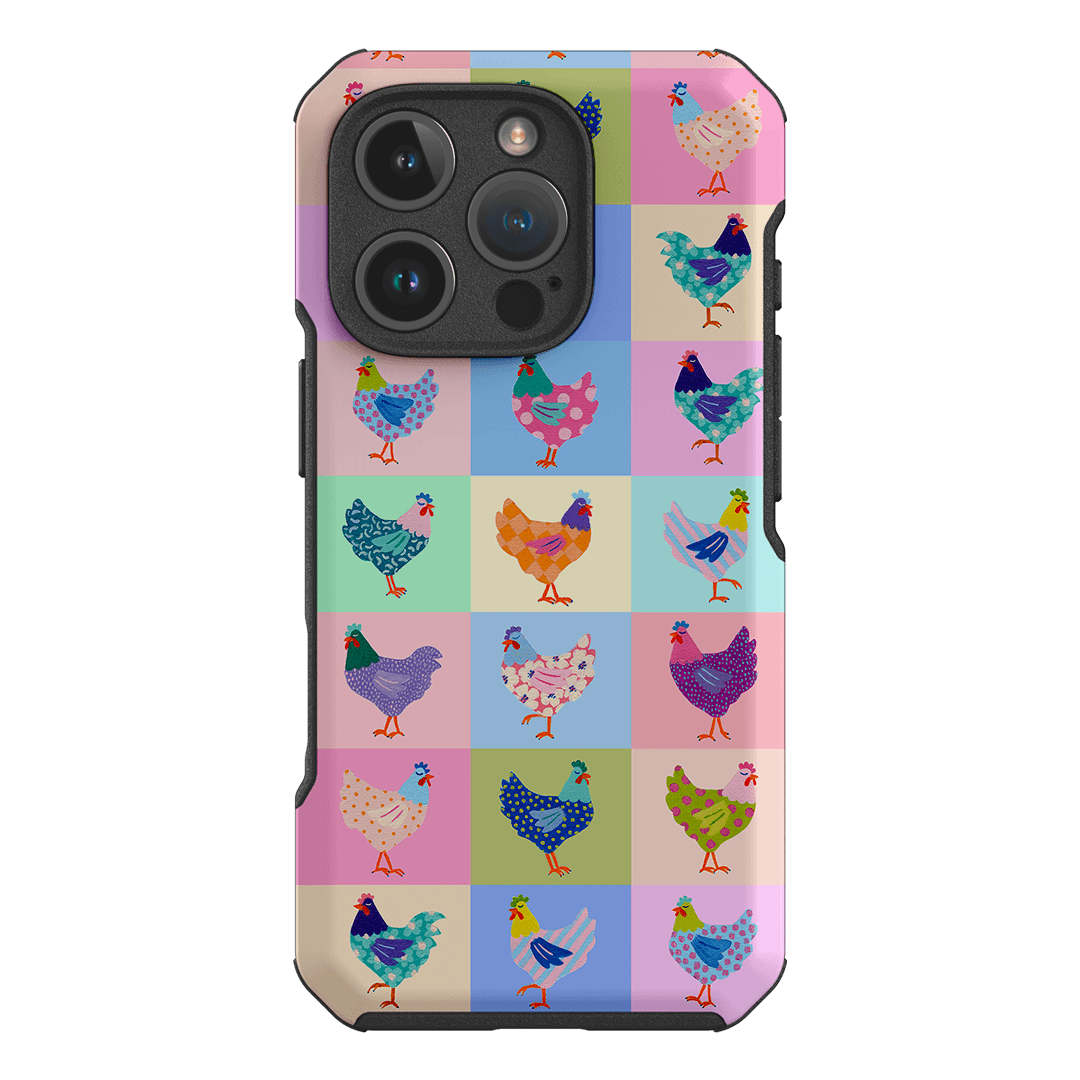 Pastel Chickens Printed Phone Cases iPhone 16 Pro / Toughie by Kayla Henley - The Dairy