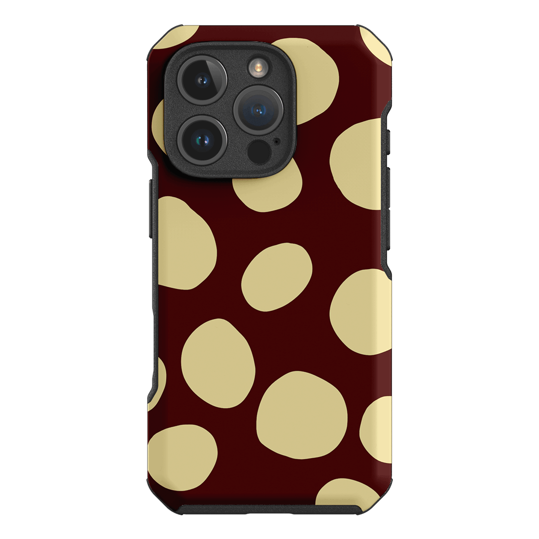 Pebbles Burgundy Butter Printed Phone Cases iPhone 16 Pro / Toughie by Veronica Tucker - The Dairy