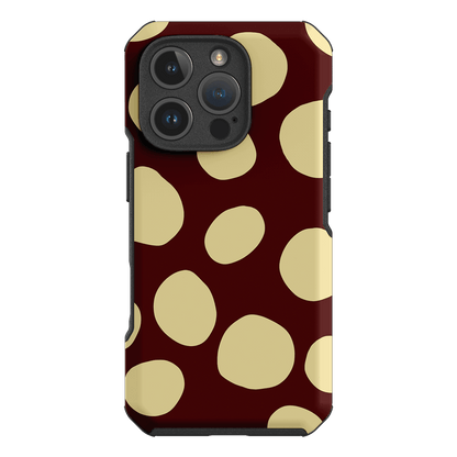 Pebbles Burgundy Butter Printed Phone Cases iPhone 16 Pro / Toughie by Veronica Tucker - The Dairy