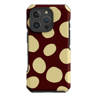 Pebbles Burgundy Butter Printed Phone Cases iPhone 16 Pro / Toughie by Veronica Tucker - The Dairy