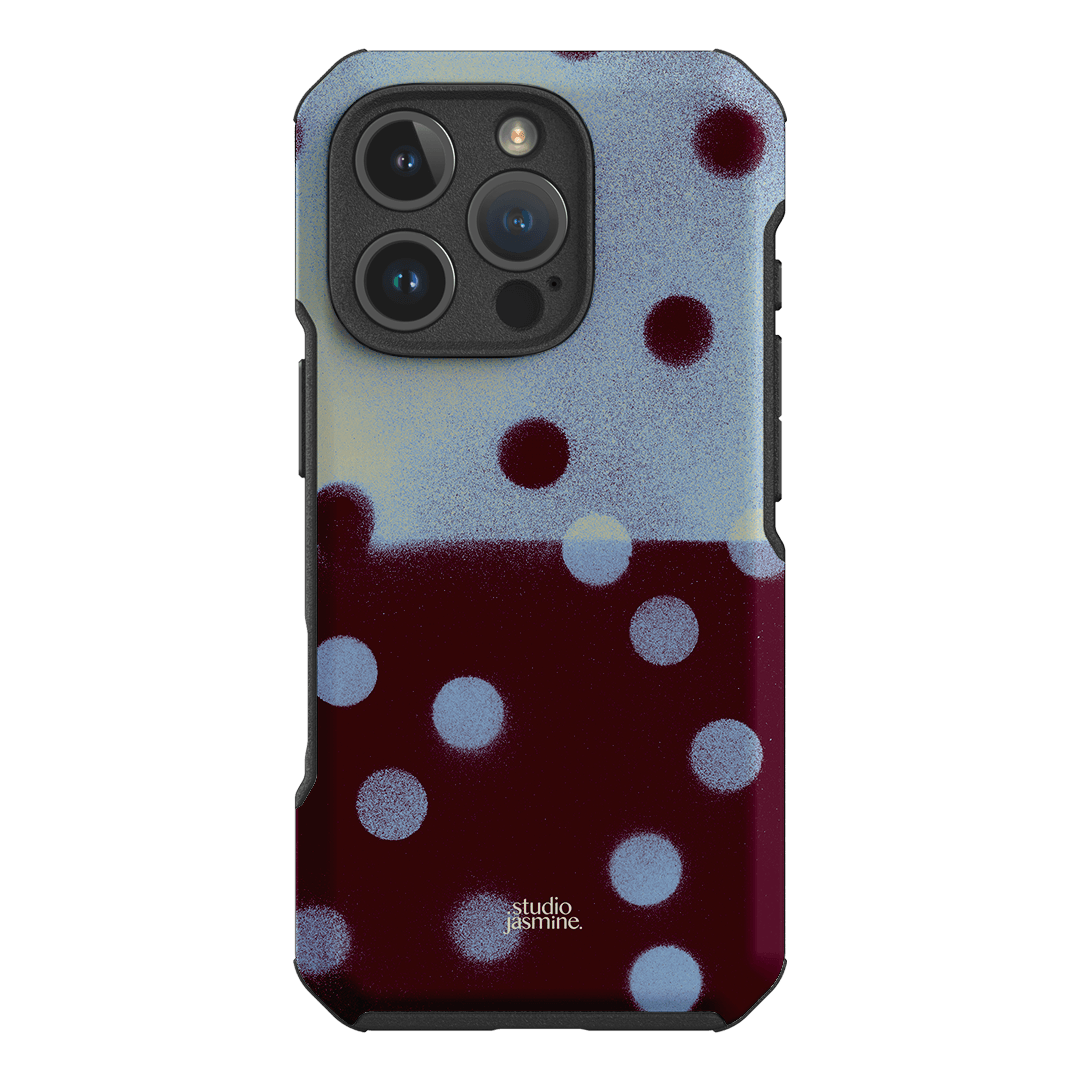 Plum Polka Dot Printed Phone Cases iPhone 16 Pro / Toughie by Jasmine Dowling - The Dairy