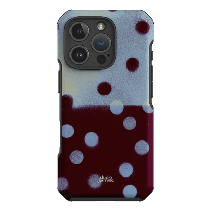 Plum Polka Dot Printed Phone Cases iPhone 16 Pro / Toughie by Jasmine Dowling - The Dairy