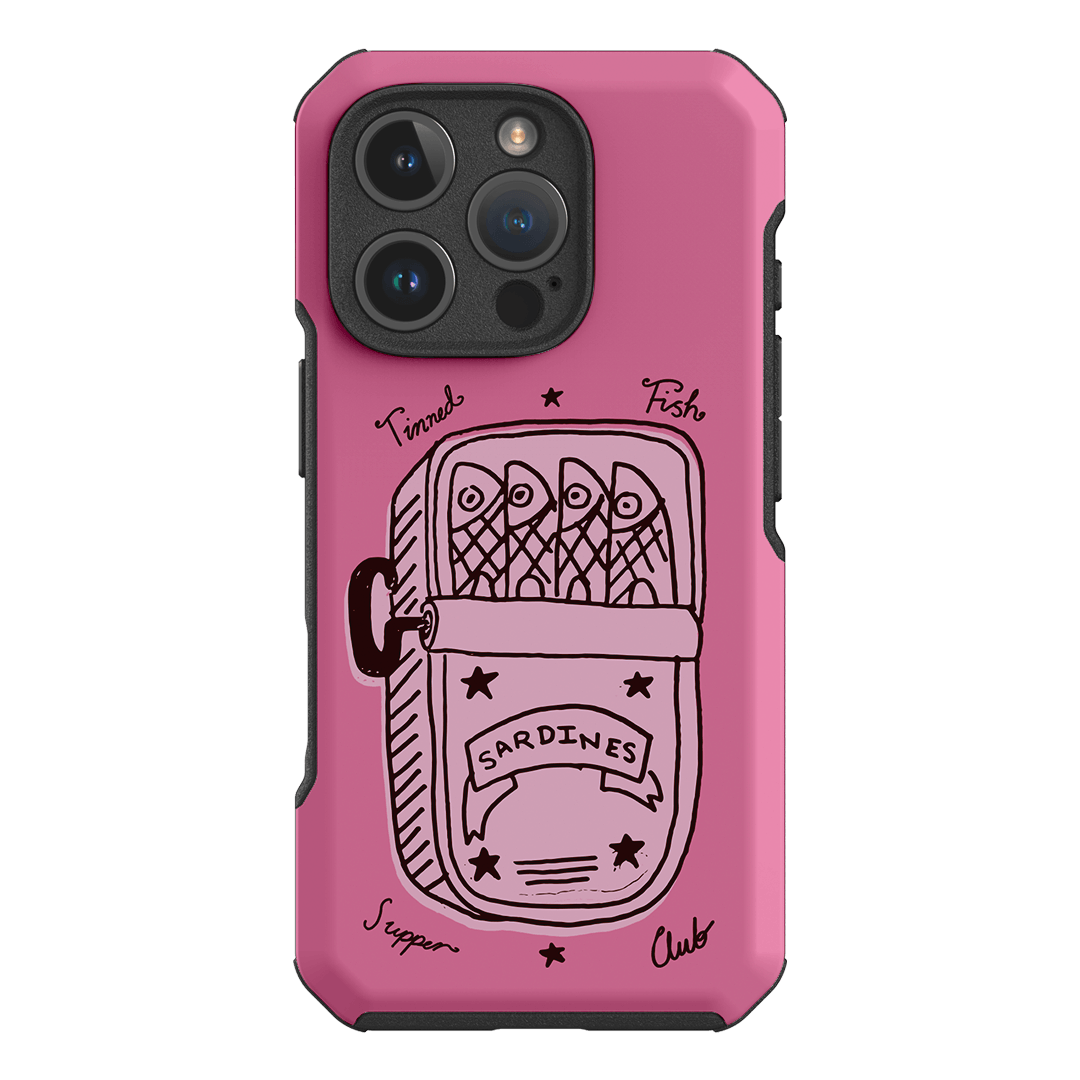 Sardine Social Pink Printed Phone Cases iPhone 16 Pro / Toughie by The Dairy - The Dairy