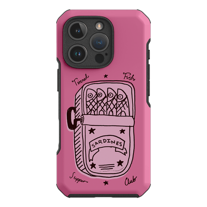 Sardine Social Pink Printed Phone Cases iPhone 16 Pro / Toughie by The Dairy - The Dairy