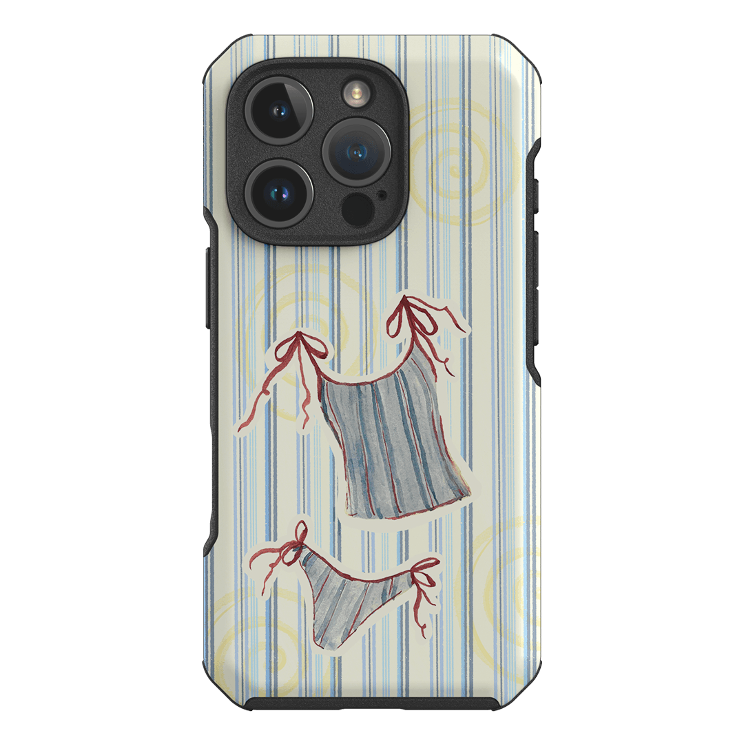 Stripe Tankini Printed Phone Cases iPhone 16 Pro / Toughie by Kayla Carr - The Dairy