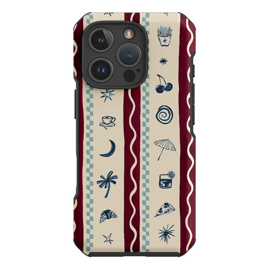 Summer Snacks Burgundy Printed Phone Cases by Charlie Taylor - The Dairy