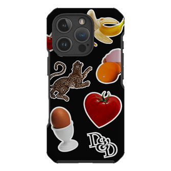 Sunday Stickers Black Printed Phone Cases iPhone 16 Pro / Toughie by Desmond & Dempsey - The Dairy