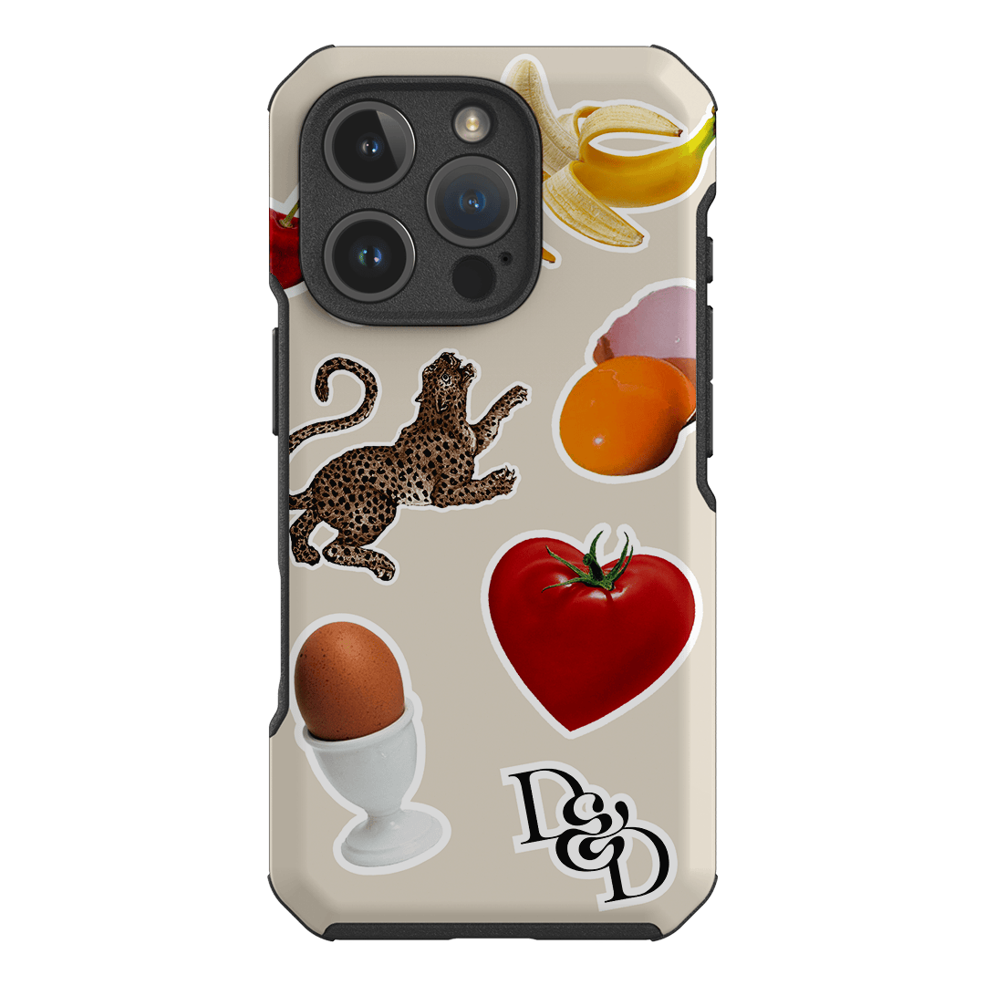 Sunday Stickers Cream Printed Phone Cases by Desmond & Dempsey - The Dairy