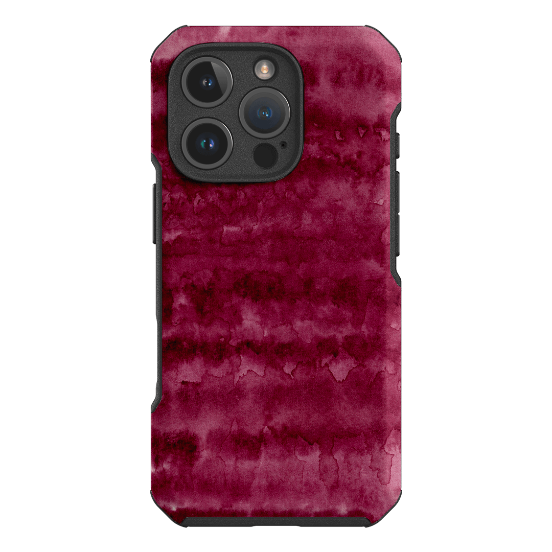 Watercolour Stripes Burgundy Printed Phone Cases iPhone 16 Pro / Toughie by The Dairy - The Dairy