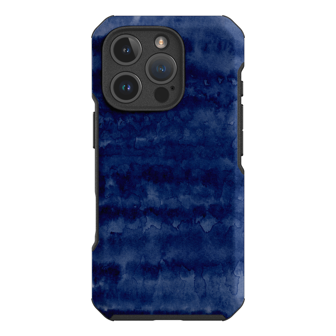 Watercolour Stripes Navy Printed Phone Cases iPhone 16 Pro / Toughie by The Dairy - The Dairy
