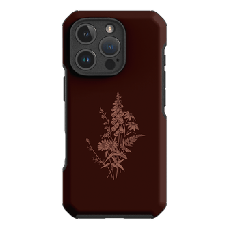 Wildflowers Mocha Printed Phone Cases iPhone 16 Pro / Toughie by Typoflora - The Dairy