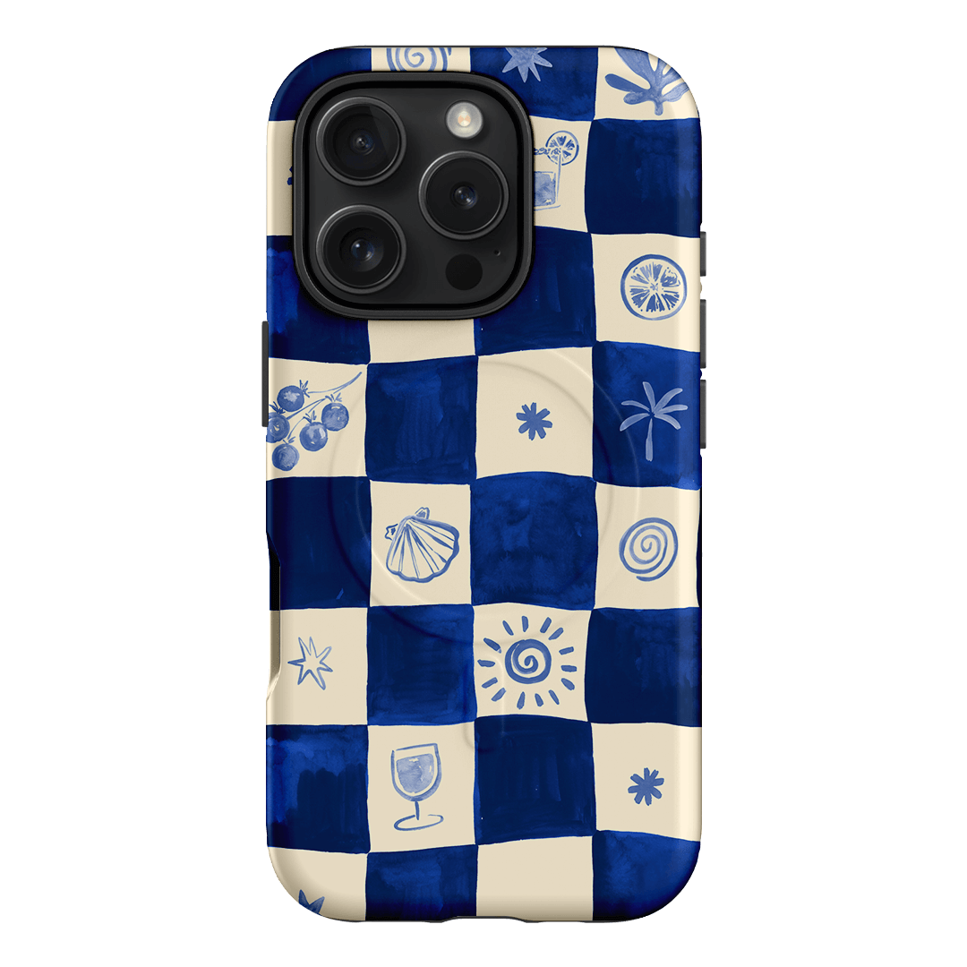 Afternoon Mezze Azure Printed Phone Cases iPhone 16 Pro / Armoured MagSafe by Charlie Taylor - The Dairy