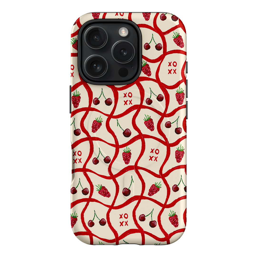 Cherries & Berries Printed Phone Cases iPhone 16 Pro / Armoured MagSafe by BG. Studio - The Dairy