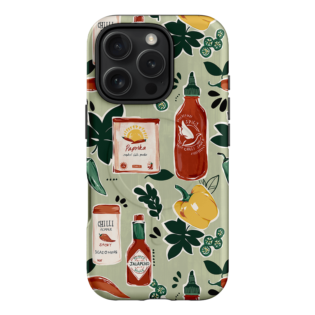 Chilli Pepper Printed Phone Cases iPhone 16 Pro / Armoured MagSafe by Charlie Taylor - The Dairy