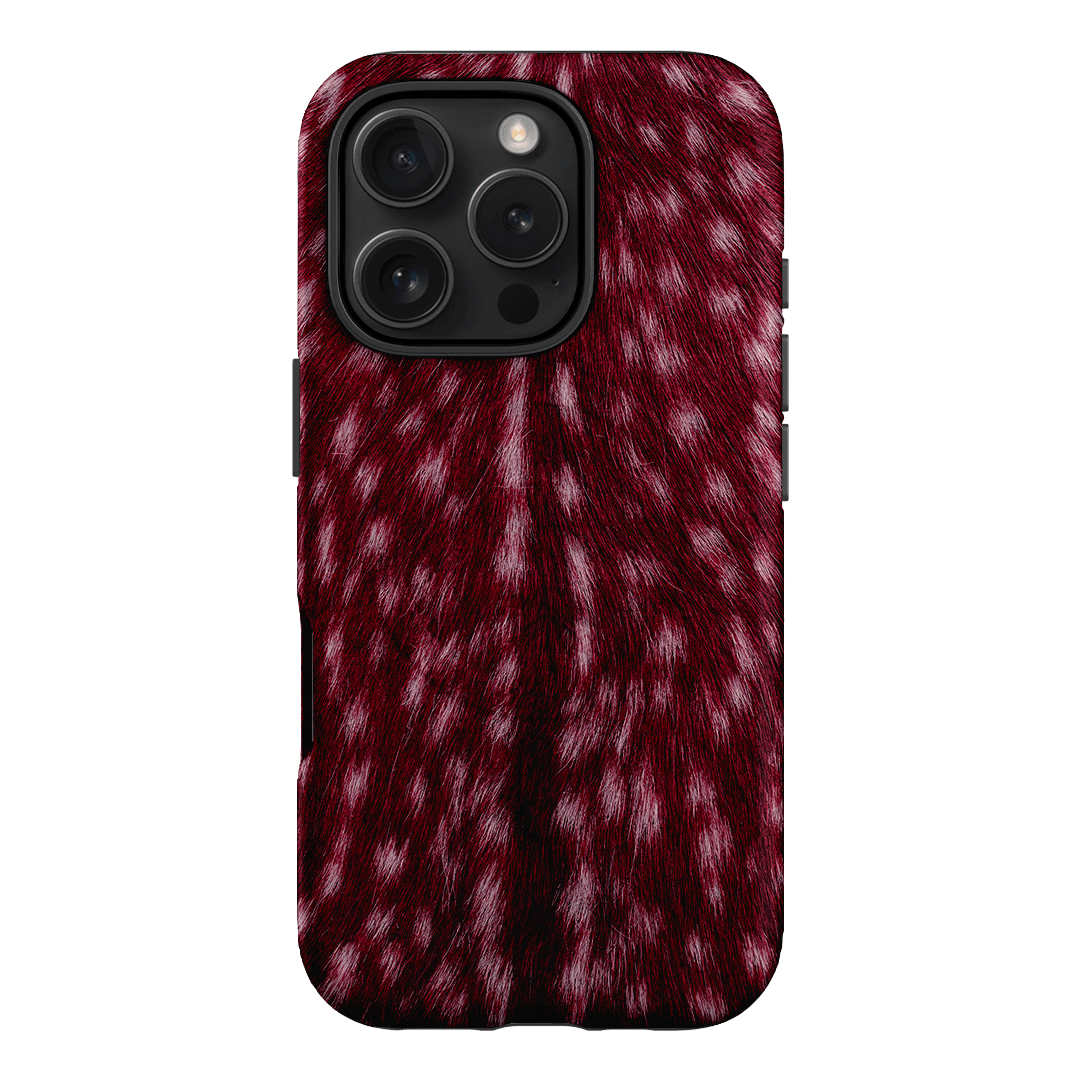 Fawn Burgundy Printed Phone Cases iPhone 16 Pro / Armoured MagSafe by The Dairy - The Dairy