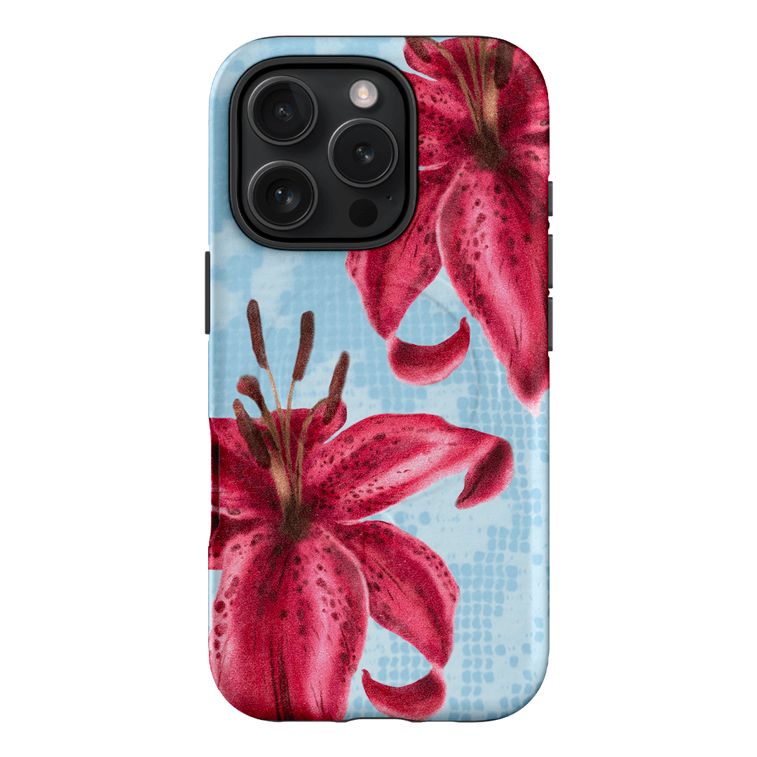 Lillies Printed Phone Cases iPhone 16 Pro / Armoured MagSafe by Sally Hungerford - The Dairy